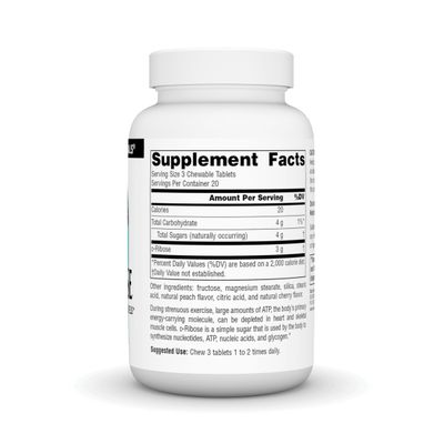 Source Naturals Ribose, Inc. 60 Chewable Tablet