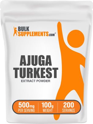 BulkSupplements.com Ajuga Turkest Extract Powder - Herbal Supplement Powder, Ajuga Powder, Ajuga 500mg - Pure &amp; Gluten Free, 500mg per Serving, 100g (3.5 oz) (Pack of 1)