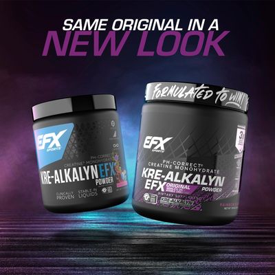 EFX Sports Kre-Alkalyn EFX Powder | pH Correct Creatine Monohydrate Powder Supplement | Strength, Muscle Growth & Performance | 110 Servings (Rainbow Blast)