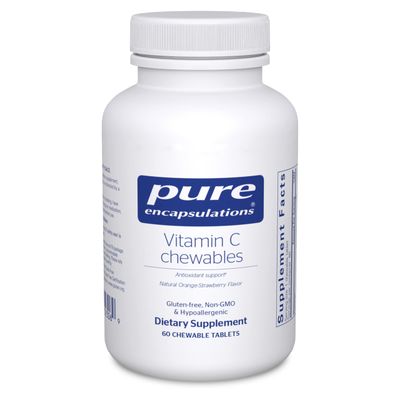 Pure Encapsulations Vitamin C Chewables | Support for Healthy Immune Function and Antioxidant Support* | 60 Chewable Tablets | Natural Orange-Strawberry Flavor