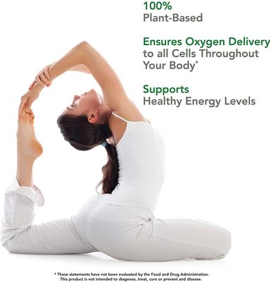 PlantFusion Vegan Iron Supplements from, Premium Plant Based Iron Supplements for Women and Men (25mg), Plus Folate &amp; B12, 90 Veggie Capsules