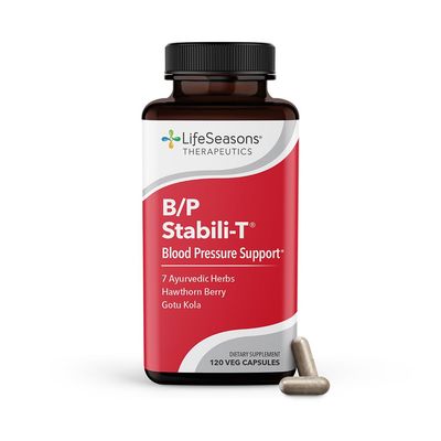 LifeSeasons B/P Stabili-T - Blood Pressure Support - Vitamin Supplement for Healthy Heart &amp; Blood Circulation - Ashwagandha, Arjuna, Gotu Kola &amp; Hawthorn Berry - 120 Capsules