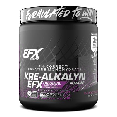 EFX Sports Kre-Alkalyn EFX Powder | pH Correct Creatine Monohydrate Powder Supplement | Strength, Muscle Growth &amp; Performance | 110 Servings (Rainbow Blast)