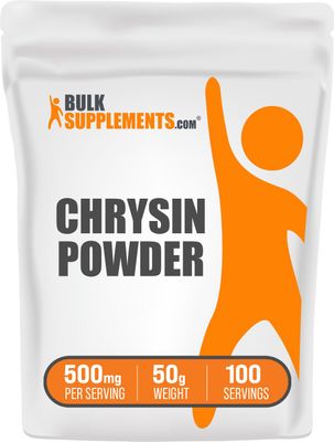 BulkSupplements.com Chrysin Powder - 5,7-Dihydroxyflavone, Chrysin Supplement, Chrysin 500mg, Antioxidants Supplement - Gluten Free, 500mg per Serving, 50g (1.8 oz) (Pack of 1)