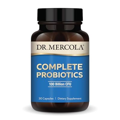 Dr. Mercola Complete Probiotics, 30 Servings (30 Capsules), 100 Billion CFU, Dietary Supplement, Digestive &amp; Immune Support, Non-GMO