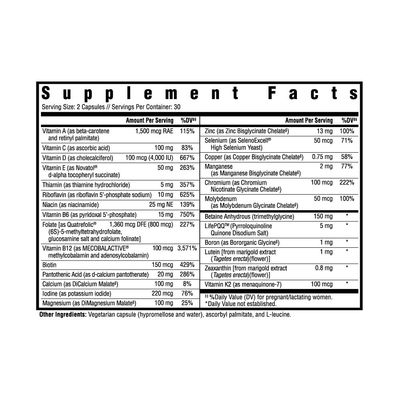 Seeking Health Prenatal Essentials - Brain Health Support Supplement with Vitamin B12 & K2 - Folate Supplement for Pregnancy & Prenatal Support - 60 Capsules