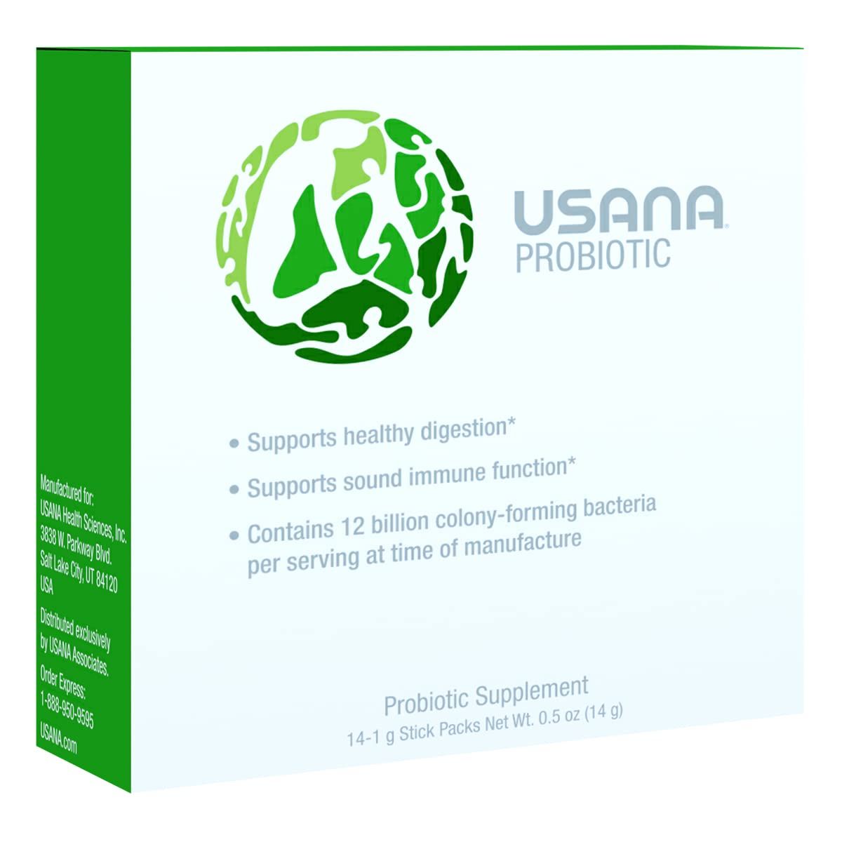 USANA Probiotic Supplement to Support Digestive Health* - Gluten Free - Sugar Free - Dairy Free - 14 Stick Packs