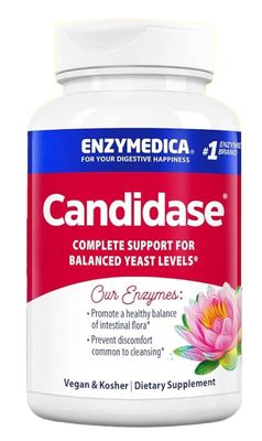 Enzymedica, Candidase, 42 Capsules, Enzyme Supplement to Support a Healthy Balance of intestinal Flora, Vegan, 21 Servings (FFP)