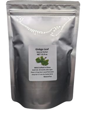 Ginkgo Leaf - Premium Ginkgo Biloba Loose Leaf 100% from Nature (12 oz)