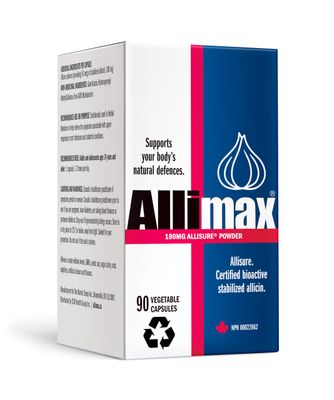 ALLIMAX 180mg 90 Capsules. Allicin Garlic Supplement to Support Your Bodys Immune Function. Contains Stabilized and Potent Bioactive Allicin, Extracted from Clean & Sustainable Spanish Grown Garlic.