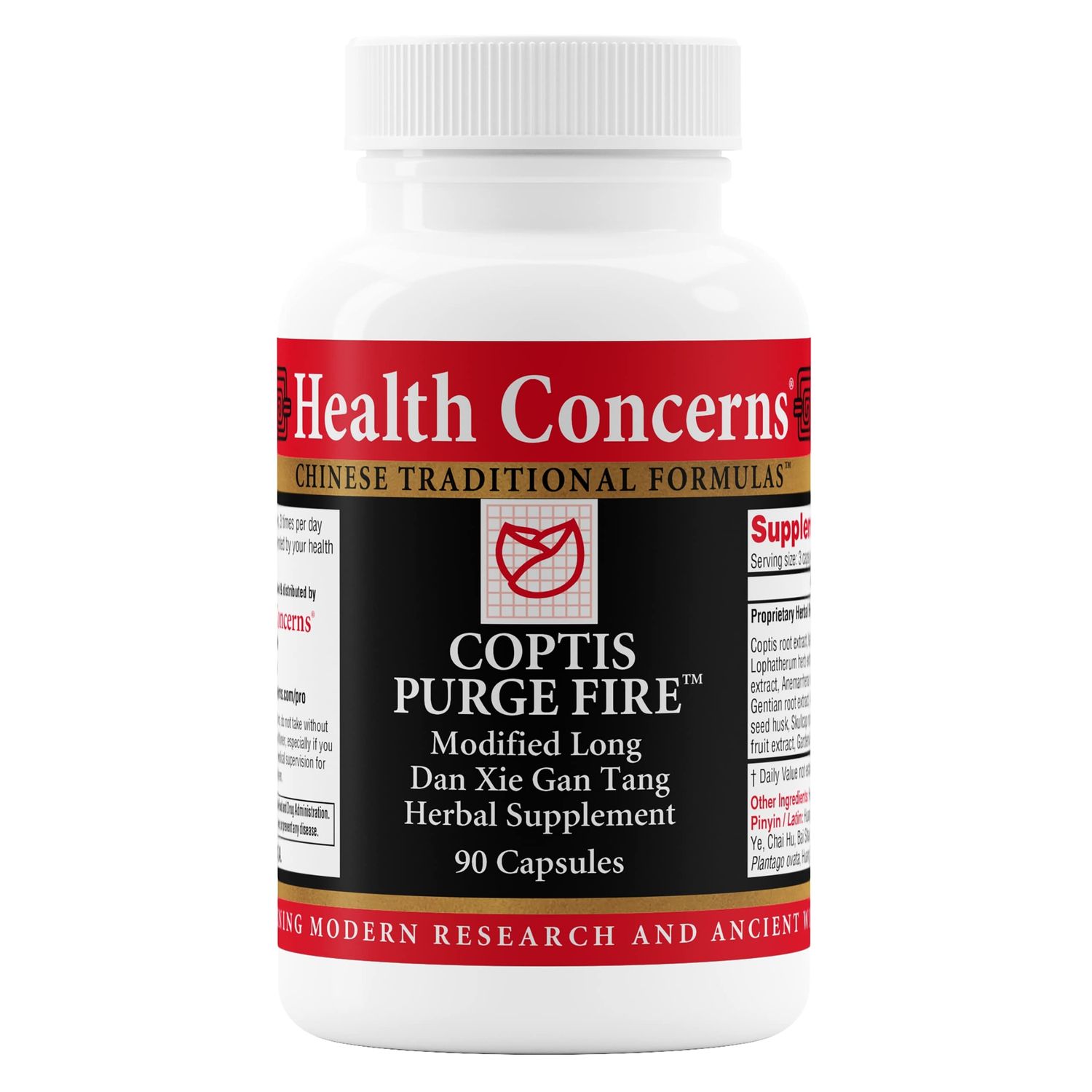 Health Concerns Coptis Purge Fire Formula - Respiratory Supplement - 90 Capsules