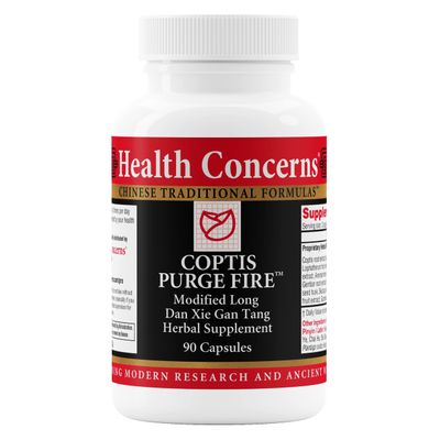 Health Concerns Coptis Purge Fire Formula - Respiratory Supplement - 90 Capsules