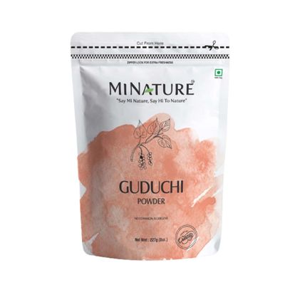 USDA Organic Guduchi, Giloy Powder by mi Nature| (Tinospora Cordifolia) | Supports Healthy Digestion | Immunity Booster| Indian Giloy Powder | 227g (8oz) (1/2 lb) | Resealable Zip Lock Pouch