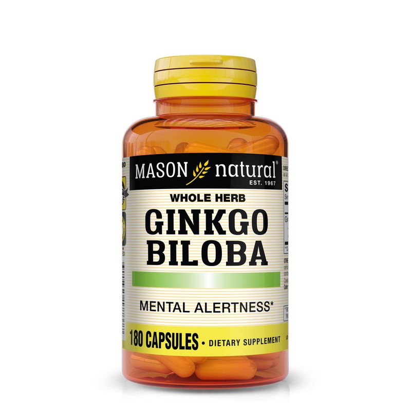 Mason Vitamins Ginkgo Biloba Capsules, 180 Count