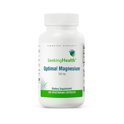 Seeking Health Optimal Magnesium - Mineral Supplement Aids Optimal Magnesium Absorption - Bioavailable Forms of Magnesium for Energy, Sleep &amp; Bone Health Support - 150 mg, 100 Capsules