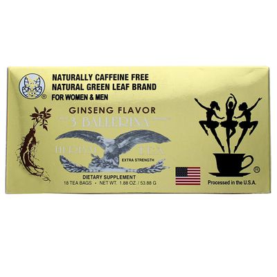 Ginseng Slim Power 3 Ballerina Tea - 18 Tea Bags (For Women &amp; Men)