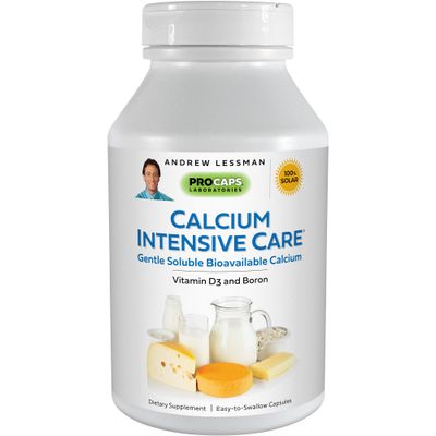 Andrew Lessman Calcium Intensive Care - 180 Capsules - Maintains Healthy Bone and Skeletal Tissues. Vitamin D &amp; Boron. Ultra-Fine, Highly Absorbable Powder in Easy-to-Swallow Capsule. No Additives.