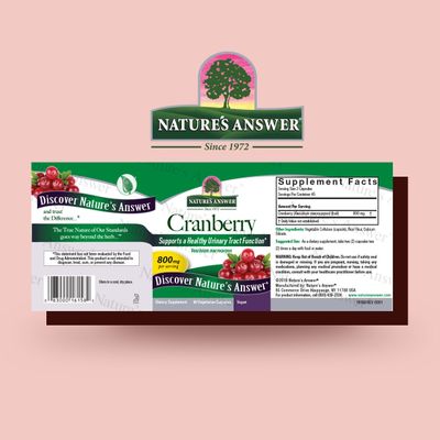 Nature's Answer Cranberry Fruit Vegetarian Capsules, 90-Count | Promotes Urinary Tract Support | Healthy Bladder Function | Natural Detoxifier