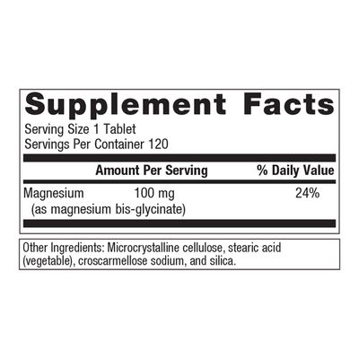 Metagenics Magnesium Glycinate - Highly Absorbable Magnesium - Magnesium Glycinate for Nervous System Support* - Gluten-Free - Non-GMO - Vegetarian - 120 Tablets