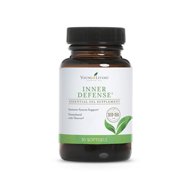 Inner Defense by Young Living | 30 Softgels | Unlock The Power of Potent Essential Oils | Oregano, Thyme, Lemongrass, and Thieves | Comprehensive Immune Support and Defense