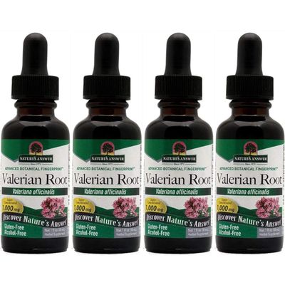 Nature&#39;s Answer Valerian Root Alcohol Free, 1 Ounces Each (Value Pack of 4)