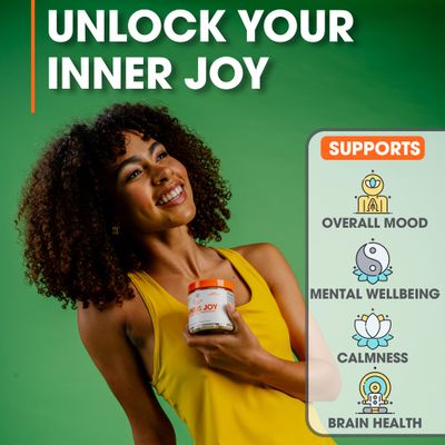 Genius Joy, Nootropic Mood Enhancer Supplement - Support Cognitive Health, Enhance Mood &amp; Neural Function with Brain Boosting L-Theanine, Panax Ginseng &amp; SAM-e - Organic, Non-GMO, &amp; Gluten-Free