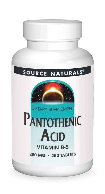 Source Naturals Pantothenic Acid 250 mg Vitamin B-5 Dietary Supplement - 250 Tablets