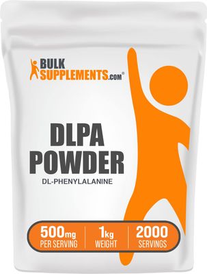 BulkSupplements.com DL-Phenylalanine Powder - DLPA Powder, DL-Phenylalanine 500mg - DLPA Supplements, Amino Acid - Gluten Free, 500mg per Serving, 1kg (2.2 lbs) (Pack of 1)