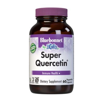 Bluebonnet Nutrition Super Quercetin Vegetable Capsules, Vitamin C Formula, Best for Seasonal &amp; Immune Support, Non GMO, Gluten Free, Soy Free, Milk Free, Kosher, 60 Vegetable Capsules