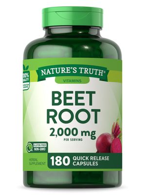 Nature&#39;s Truth Beet Root Capsules | 2,000mg | 180 Count | Non-GMO and Gluten Free Supplement