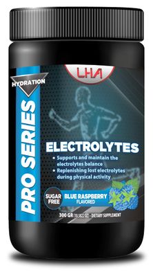 Pro Series Hydration Electrolytes - Blue Raspberry Flavor, 300g - Calcium, Magnesium Citrate, Magnesium Gluconate, Sodium, Zinc