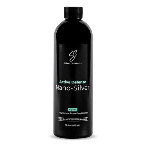Colloidal Silver w/Nano Silver-Sol - 32ppm 16oz - 8X More Effective - Natural Immune Support - Save The Sick Days - Ages 5 &amp; Up - Outperforms Higher PPM Silvers - No Taste &amp; Smell - 3rd Party Tested