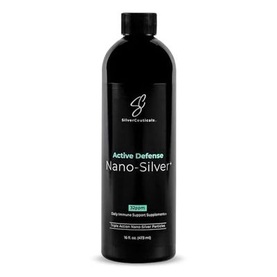 Colloidal Silver w/Nano Silver-Sol - 32ppm 16oz - 8X More Effective - Natural Immune Support - Save The Sick Days - Ages 5 &amp; Up - Outperforms Higher PPM Silvers - No Taste &amp; Smell - 3rd Party Tested