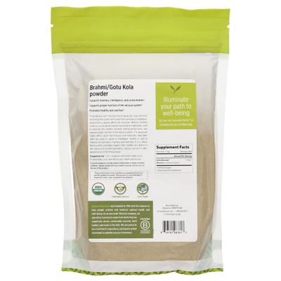 Banyan Botanicals Brahmi/Gotu Kola Powder - Organic Centella Asiatica - Supports Focus, Concentration, Alertness, and a Balanced Sense of Calm* - 1 lb. - Non-GMO Sustainably Sourced Vegan