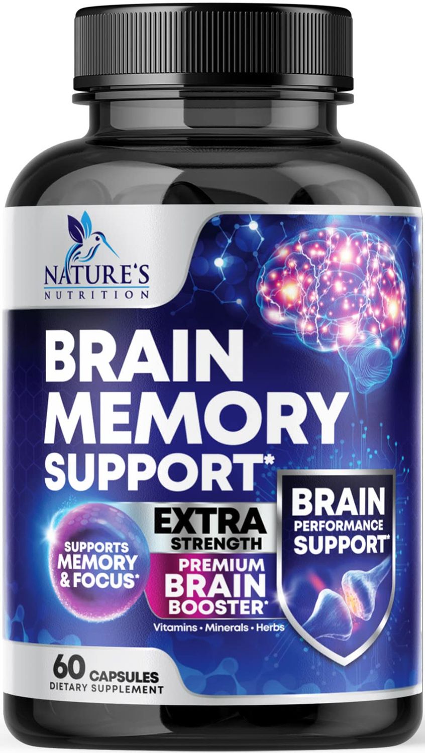 Nootropic Brain Supplements for Memory and Focus - 40 Nootropics &amp; Vitamins to Support Clarity &amp; Concentration, Brain Health Memory Pills with Phosphatidylserine Bacopa Huperzine &amp; DMAE - 60 Capsules
