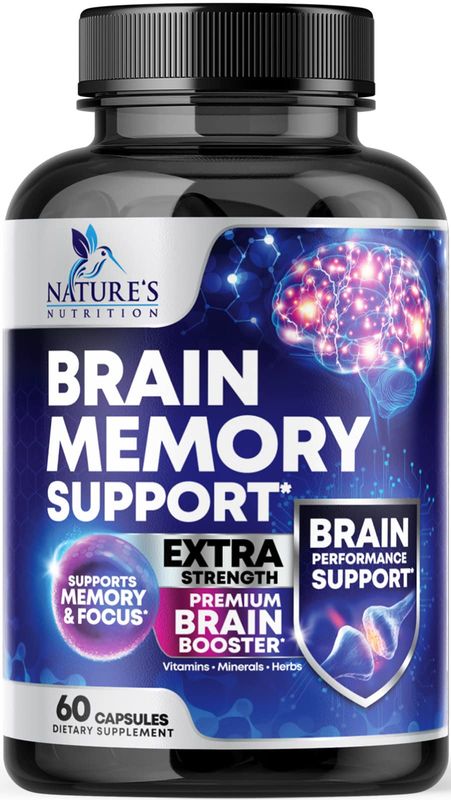 Nootropic Brain Supplements for Memory and Focus - 40 Nootropics &amp; Vitamins to Support Clarity &amp; Concentration, Brain Health Memory Pills with Phosphatidylserine Bacopa Huperzine &amp; DMAE - 60 Capsules