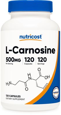 Nutricost L-Carnosine 500mg, 120 Capsules - Gluten Free &amp; Non-GMO