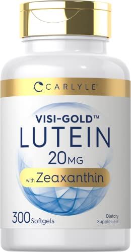 Carlyle Lutein and Zeaxanthin 20mg | 300 Softgels | Eye Health Vitamins | Non-GMO &amp; Gluten Free Supplement