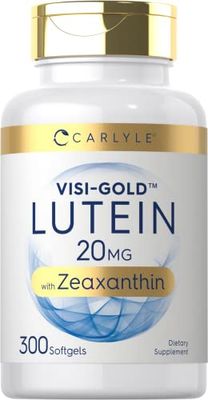 Carlyle Lutein and Zeaxanthin 20mg | 300 Softgels | Eye Health Vitamins | Non-GMO &amp; Gluten Free Supplement