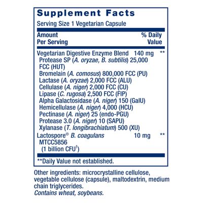 Life Extension Enhanced Super Digestive Enzymes &amp; Probiotics -Vegetarian-Friendly Digestive Health Formula For GI Balance - Plant-Based Diet Aid - Non-GMO - 60 Vegetarian Capsules