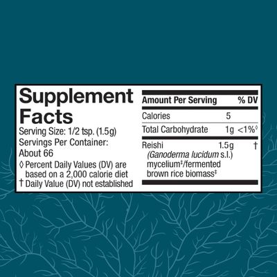 Host Defense Reishi Powder - Mushroom Mycelium Powder - Heart & Immune Health Support Supplement - Mushroom Supplement to Support Energy & Vitality - Aids Overall Well-Being - 3.5 oz (66 Servings)*