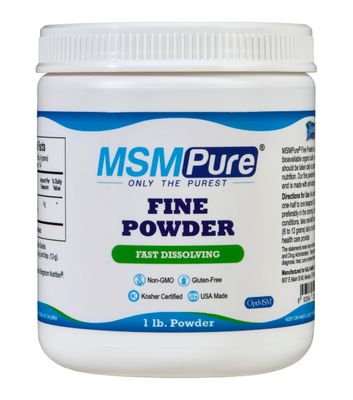 KALA HEALTH MSMPure Fine MSM Powder Crystals - Organic Sulfur for Joint Flexibility, Skin Appearance, and Hair &amp; Nail Support - 1 lb, USA Made, Distilled Flakes