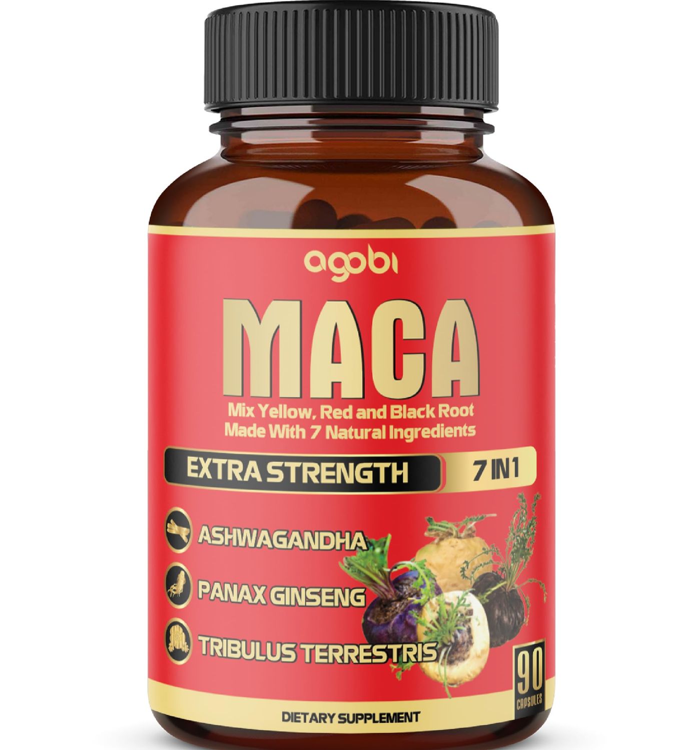 Maca Root Capsules - Supports Natural Health - Energy - Performance &amp; Mood Supplement - Enhanced Blood Flow 3-Month Supply