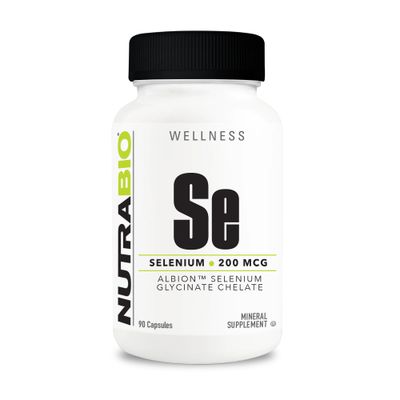 NutraBio Selenium Supplement, 200mcg - 90 Vegetable Capsules