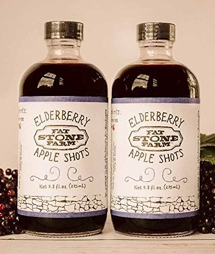 Fat Stone Farm Elderberry Apple Shots 2x 9.3 fl. oz bottles (New)