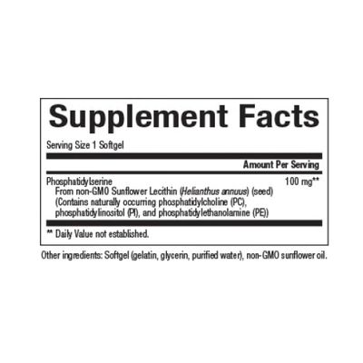 Natural Factors, Phosphatidylserine, Support for Memory, Concentration and Brain Functions, Soy and Gluten Free, 120 Softgels