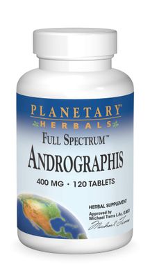 Planetary Herbals Full Spectrum Andrographis 400mg Support Healthy Digestive, Cardiovascular &amp; Unrinary Systems - Support For Healthy Liver &amp; Immune Function - Ayurvedic Herb - 120 Tablets