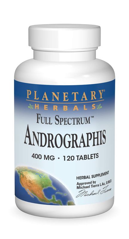 Planetary Herbals Full Spectrum Andrographis 400mg Support Healthy Digestive, Cardiovascular &amp; Unrinary Systems - Support For Healthy Liver &amp; Immune Function - Ayurvedic Herb - 120 Tablets