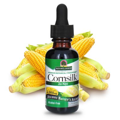 Nature&#39;s Answer Alcohol-Free Cornsilk 2000mg 1oz Extract | Urinary Tract Support | Natural Diuretic | Gluten-Free, Non-GMO, Vegan | Single Count