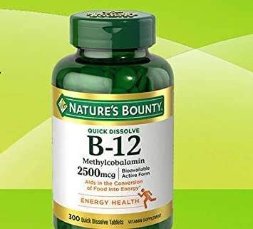 Nature&#39;s Bounty B-12 2500mcg, 300 Tabs